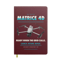 Thumbnail for DJI Matrice 4D design on dark red notebook