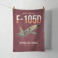 Thumbnail for F-105D Thunderchief design on dark red towel