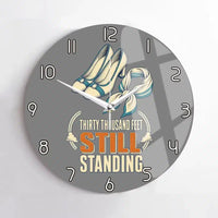 Thumbnail for Thirty Thousand Feet Still Standing design on gray no frame wall clock