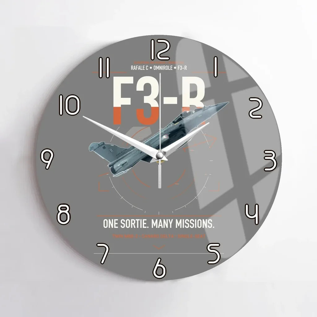 Dassault Rafale C — F3-R standard design on gray no frame wall clock