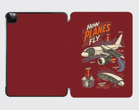 Thumbnail for How Planes Fly V2 design on dark red ipad tablet case