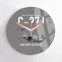 Thumbnail for C-27J Spartan design on gray no frame wall clock