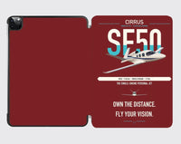 Thumbnail for Cirrus Vision Jet G2+ design on dark red ipad tablet case