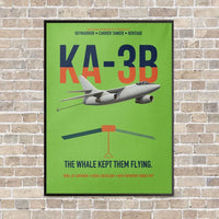 Thumbnail for KA-3B Skywarrior vertical canvas print - framed - light green background