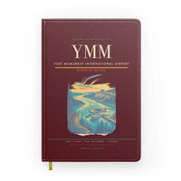 Thumbnail for Fort McMurray International Airport (YMM) design on dark red notebook