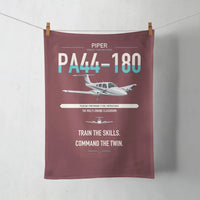 Thumbnail for Piper PA-44-180 Seminole design on dark red towel
