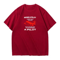 Thumbnail for If You're Cool You're Probably a Pilot Designed Relax Fit T-Shirts - view 12