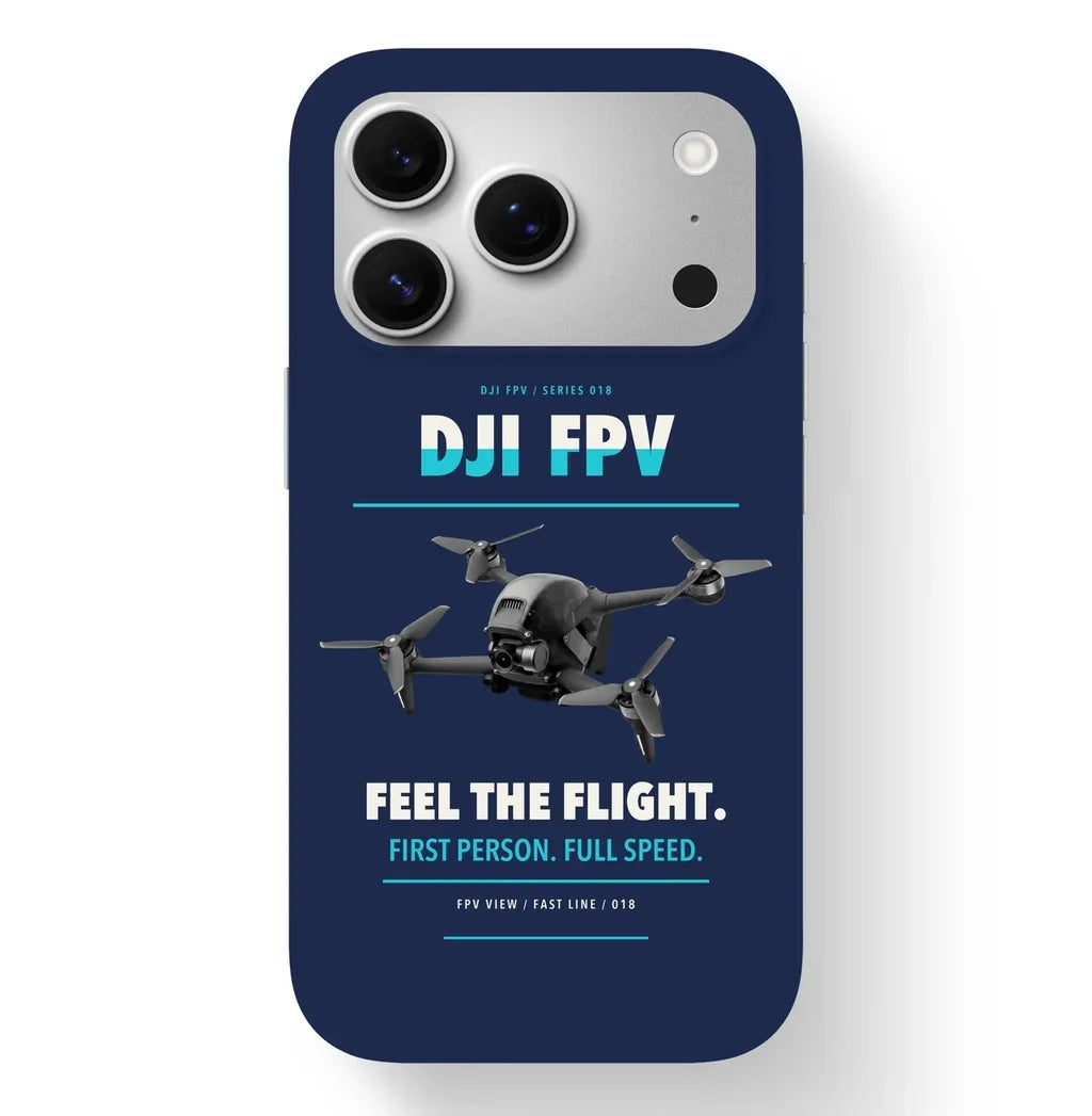 DJI FPV Case design on navy blue iphone case