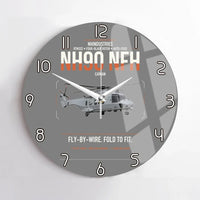 Thumbnail for NHIndustries NH90 NFH Caïman design on gray no frame wall clock