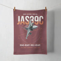 Thumbnail for Saab JAS 39C Gripen design on dark red towel