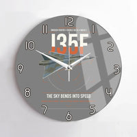 Thumbnail for Saab J 35F Draken design on gray no frame wall clock