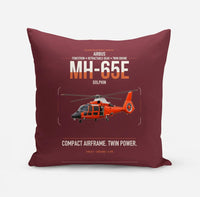 Thumbnail for Airbus MH-65E Dolphin design on dark red pillow