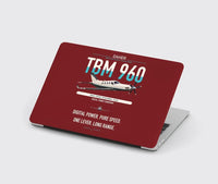 Thumbnail for Daher TBM 960 design on dark red MacBook case