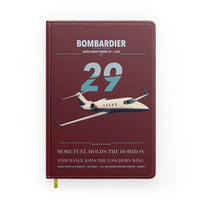 Thumbnail for Bombardier Learjet 29 design on dark red notebook