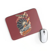 Thumbnail for Compression Turns Into Song design on dark red rectangle mouse pad