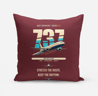 Thumbnail for Boeing 737-400 Classic design on dark red pillow