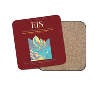 Thumbnail for Terrance B. Lettsome International Airport (EIS) design on dark red 1 piece coaster