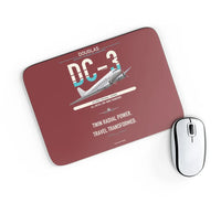Thumbnail for Douglas DC-3 design on dark red rectangle mouse pad