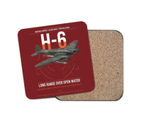 Thumbnail for Heinkel He 111H-6 design on dark red 1 piece coaster