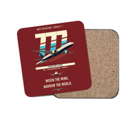 Thumbnail for Boeing 777-9 design on dark red 1 piece coaster