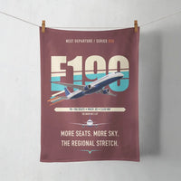 Thumbnail for Embraer E190 design on dark red towel
