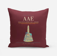 Thumbnail for Rabah Bitat Airport (AAE) design on dark red pillow