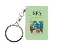 Thumbnail for Kristiansand Airport, Kjevik (KRS) design on light green key chain
