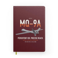 Thumbnail for MQ-9A Reaper design on dark red notebook