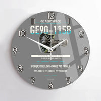 Thumbnail for GE90-115B design on gray no frame wall clock