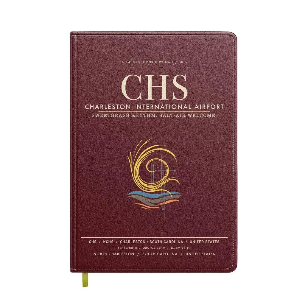 Charleston International Airport CHS - Dark Red