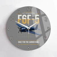 Thumbnail for F6F-5 Hellcat design on gray no frame wall clock