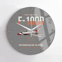 Thumbnail for F-100D Super Sabre design on gray no frame wall clock