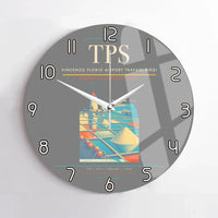 Thumbnail for Vincenzo Florio Airport Trapani-Birgi (TPS) design on gray no frame wall clock
