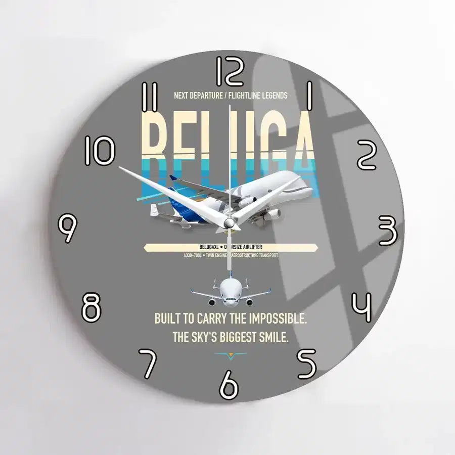 Airbus BelugaXL / A330-743L design on gray no frame wall clock