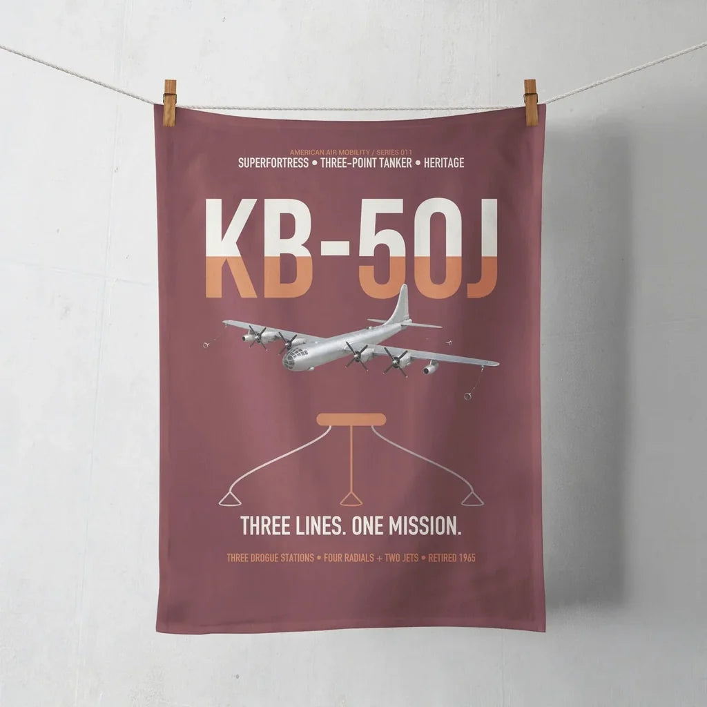 KB-50J Superfortress design on dark red towel