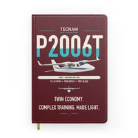 Thumbnail for Tecnam P2006T design on dark red notebook