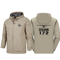 Thumbnail for Cessna 172 & Plane Designed Rain Jackets & Windbreakers - view 12