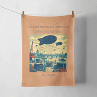 Thumbnail for VINTAGE G4521 - The Barrage Balloon Morning - Designed Towels design on orange