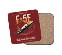 Thumbnail for F-5E Tiger II design on dark red 1 piece coaster