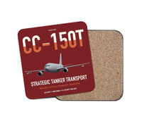 Thumbnail for Airbus CC-150T Polaris design on dark red 1 piece coaster