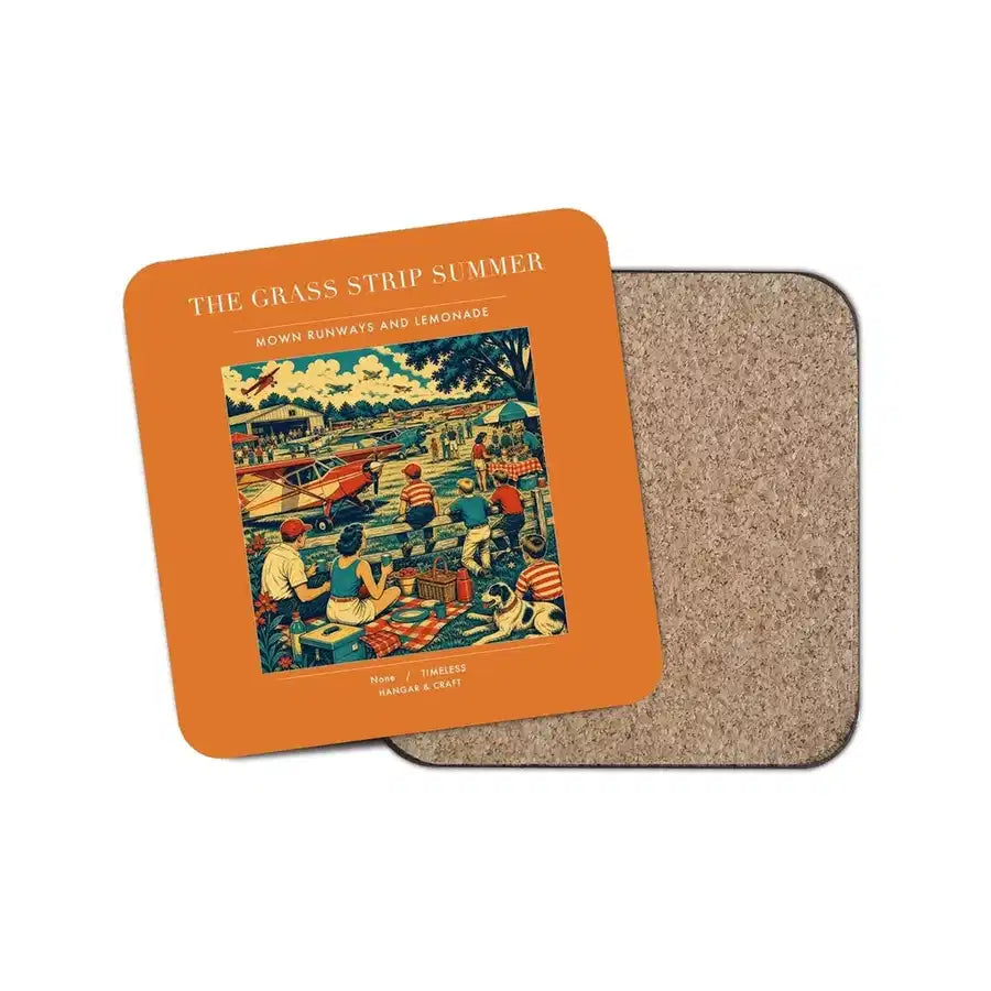 The Grass Strip Summer - Designed Coasters design on orange 1-piece
