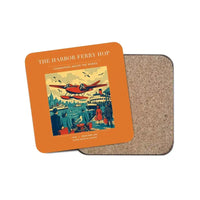 Thumbnail for The Harbor Ferry Hop - Designed Coasters design on orange 1-piece