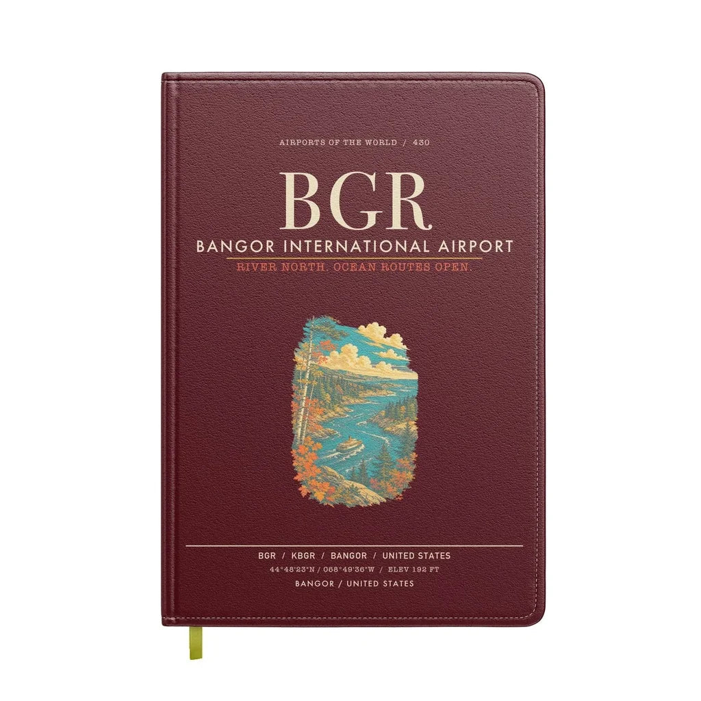 Bangor International Airport BGR - Dark Red