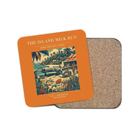 Thumbnail for The Island Milk Run - Designed Coasters design on orange 1-piece