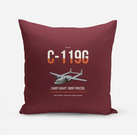 Thumbnail for C-119G Flying Boxcar design on dark red pillow