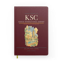 Thumbnail for Košice International Airport (KSC) design on dark red notebook