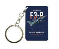 Thumbnail for Dassault Rafale C — F3-R standard design on navy blue designed key chain, double-side print