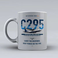 Thumbnail for C295 Firefighter Mug design on light gray airbus