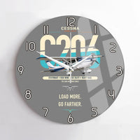 Thumbnail for Cessna 206 Stationair design on gray no frame wall clock