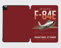 Thumbnail for F-84E Thunderjet design on dark red ipad tablet case